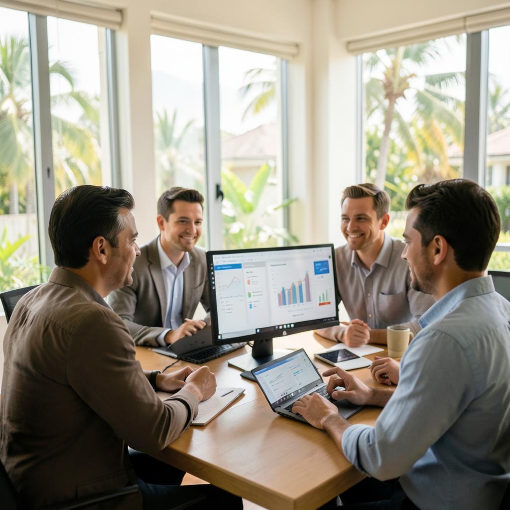Digital marketing campaign performance being reviewed for a Caribbean brand